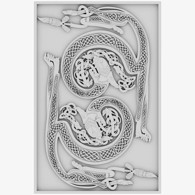 celtic ornament 18 3D Model .c4d .max .obj .3ds .fbx .stl .blend