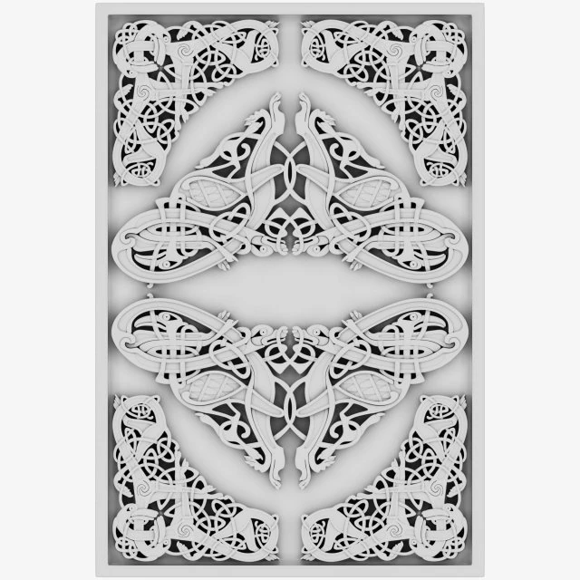 celtic ornament 23 3D Model .c4d .max .obj .3ds .fbx .stl .blend