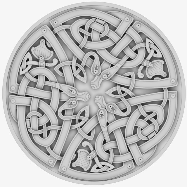 celtic ornament 25 3D Model .c4d .max .obj .3ds .fbx .stl .blend 