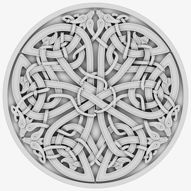 celtic ornament 26 Model 3D .c4d .max .obj .3ds .fbx .stl .blend 