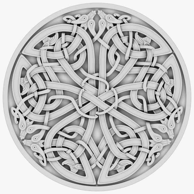 celtic ornament 26 3D Model .c4d .max .obj .3ds .fbx .stl .blend 