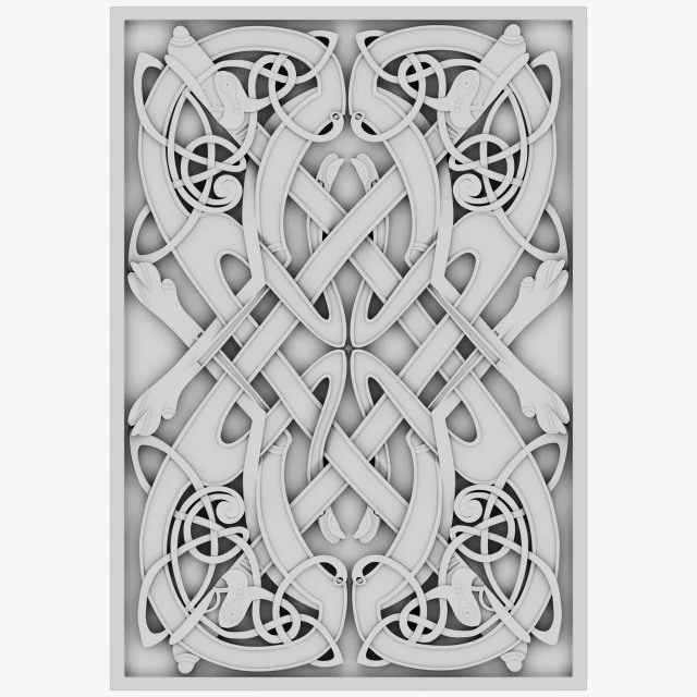 celtic ornament 27 3D Model .c4d .max .obj .3ds .fbx .stl .blend 