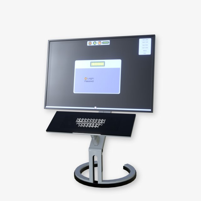minimalistic computer 01 Model 3D .c4d .max .obj .3ds .fbx .stl .blend 