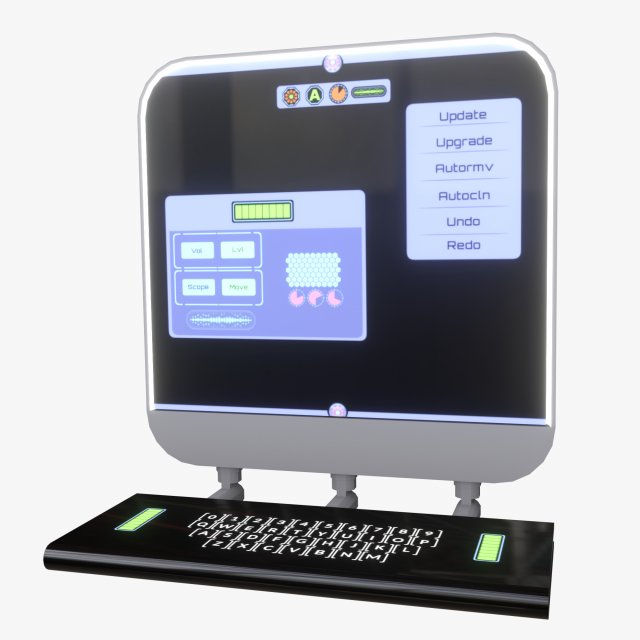 minimalistic computer 05 3D 모델 .c4d .max .obj .3ds .fbx .stl .blend 