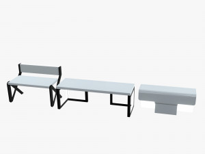 minimalistic sci-fi tables 3D Model
