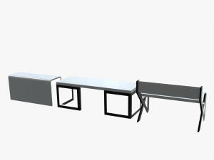 minimalistic sci-fi tables 3D 모델