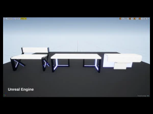 minimalistic sci-fi tables 3D Model