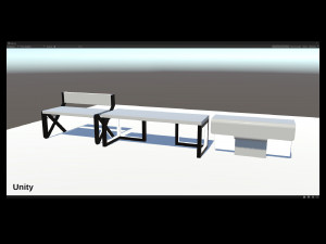 minimalistic sci-fi tables 3D 모델
