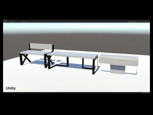 minimalistic sci-fi tables 3D Model