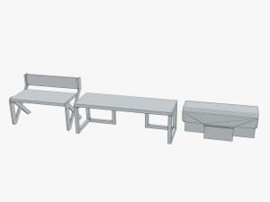 minimalistic sci-fi tables 3D 모델