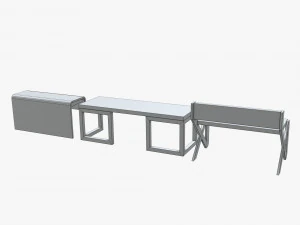 minimalistic sci-fi tables 3D Model
