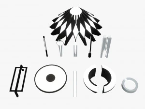 lampes de science-fiction minimalistes Modèle 3D