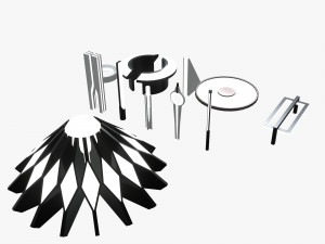 minimalistic sci-fi lamps 3D मॉडल