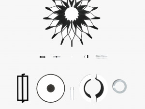 minimalistic sci-fi lamps 3D मॉडल
