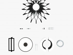 minimalistic sci-fi lamps 3D Model