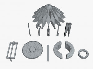 minimalistic sci-fi lamps 3D मॉडल