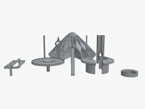 minimalistic sci-fi lamps 3D Model