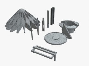 minimalistic sci-fi lamps 3D मॉडल