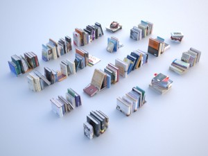100uniquebooks001 r-asset 3Dモデル