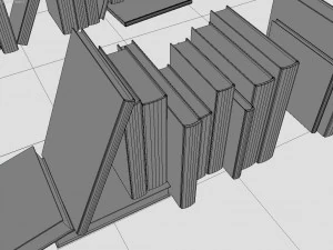 100uniquebooks001 r-asset 3D Model