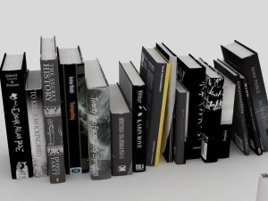100 unieke boeken 2 r-asset 3D Model