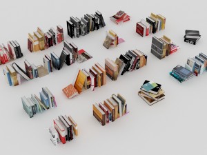 100 unique books 2 r-asset 3D 모델