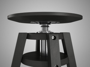 ikea dalfred bar stool r-asset 3D 모델