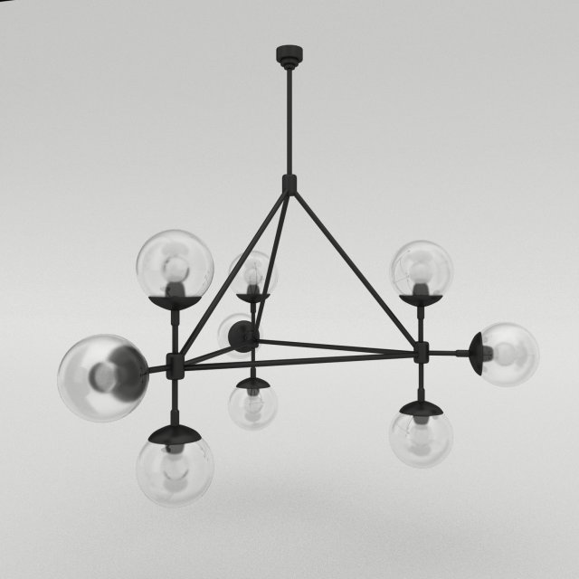jayson miller 3 sided chandelier r-asset Model 3D .c4d .max .obj .3ds .fbx .stl .blend 