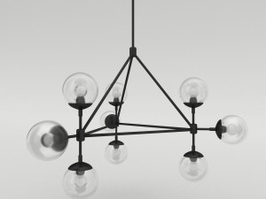 jayson miller 3 sided chandelier r-asset 3D Model