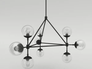 jayson miller 3-zijdige kroonluchter r-asset 3D Model