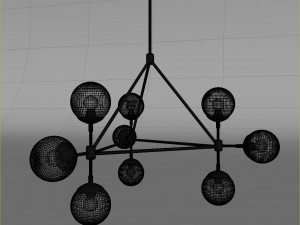 jayson miller 3 sided chandelier r-asset Model 3D