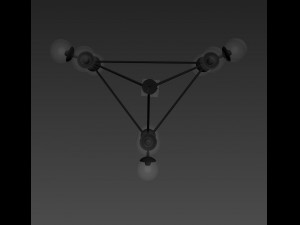jayson miller 3 sided chandelier r-asset Model 3D