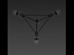 jayson miller 3-zijdige kroonluchter r-asset 3D Model