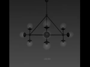 jayson miller 3-zijdige kroonluchter r-asset 3D Model