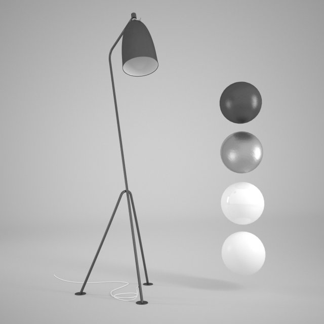 grasshopperlamp r-asset 3D Model .c4d .max .obj .3ds .fbx .stl .blend 