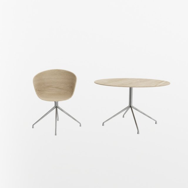 chair and table from hay 3D Model .c4d .max .obj .3ds .fbx .stl .blend 