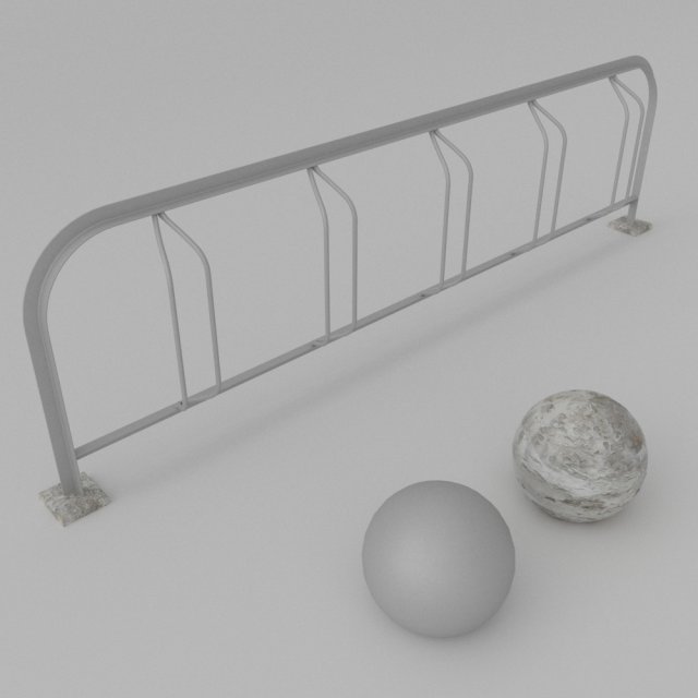 bicycle stand 3D Model .c4d .max .obj .3ds .fbx .stl .blend 