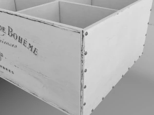 7 white decor boxes shabby chic 3D Model