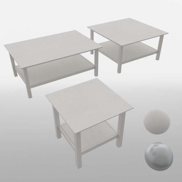 hemnes tables 3D Модель .c4d .max .obj .3ds .fbx .stl .blend 
