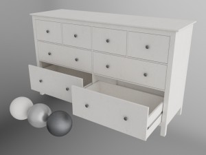 hemnes dresser 3D मॉडल