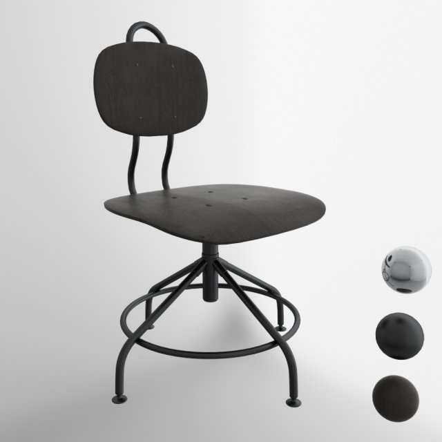 kullaberg work chair 3D Model .c4d .max .obj .3ds .fbx .stl .blend 