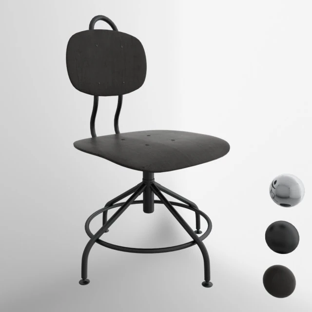kullaberg work chair 3D Model .c4d .max .obj .3ds .fbx .stl .blend 