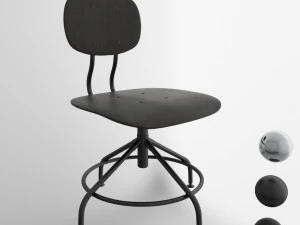 쿨라베르그 작업용 의자 3D 모델