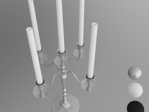 candlestick metal 4-arm 3Dモデル