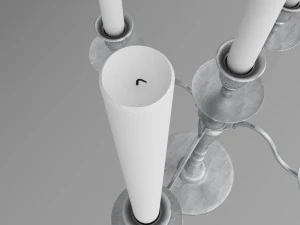 candlestick metal 4-arm 3D Model