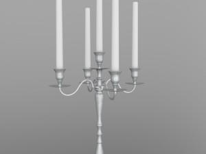 candlestick metal 4-arm 3D 模型