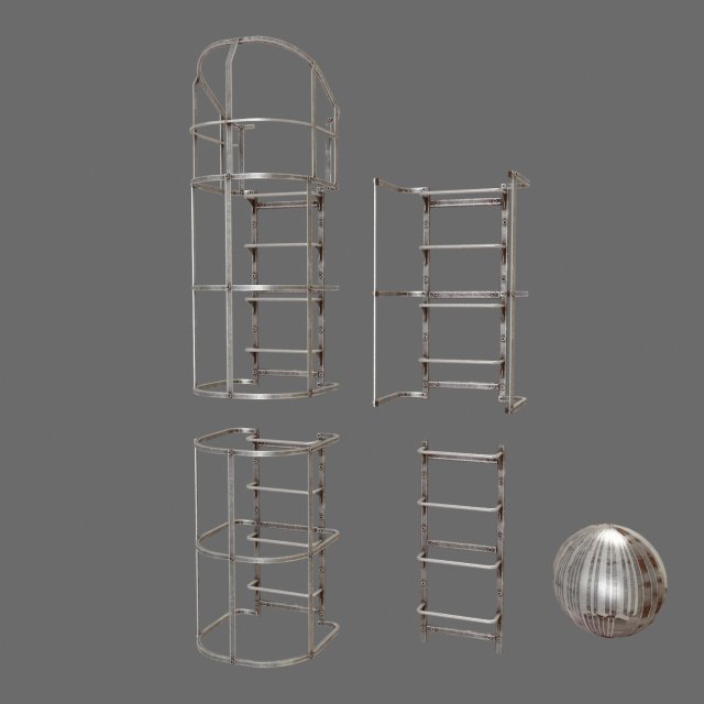 ladder system Modello 3D .c4d .max .obj .3ds .fbx .stl .blend 