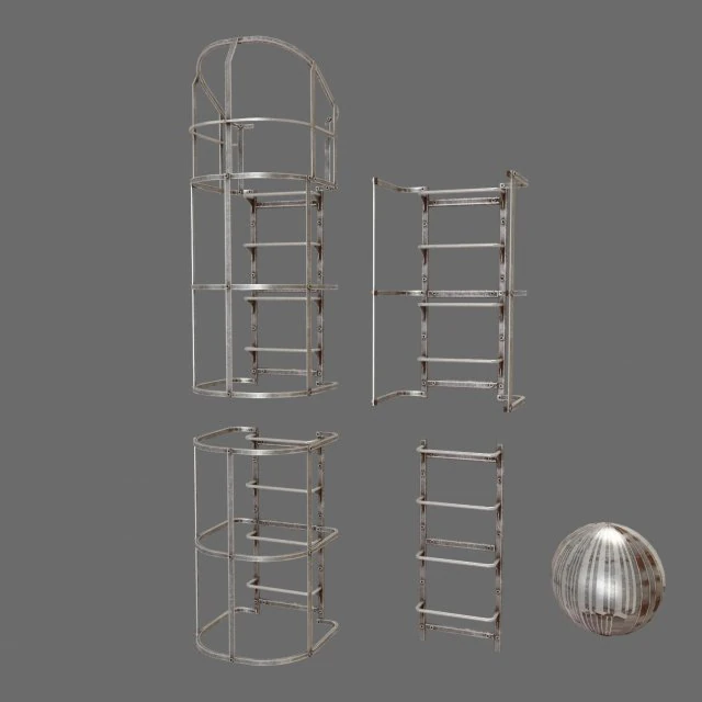 ladder system 3D Model .c4d .max .obj .3ds .fbx .stl .blend 