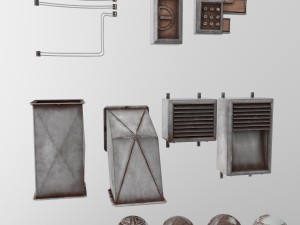 ventilation and electrical connections collection 3D Model