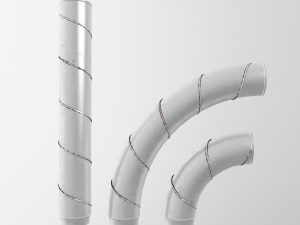 alu pipes collection Model 3D
